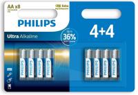 Батарейка Philips Ultra Alkaline AA блістер, 8 шт