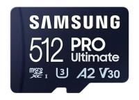 Карта пам'яті Samsung PRO Ultimate microSDXC 512GB UHS-I U3 A2 V30 R200/W130 MB/s + адаптер SD (MB-MY512SA/WW)