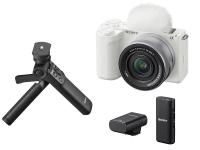 Фотокамера бездзеркальна Sony ZV-E10 II kit PZ 16-50mm OSS II (білий) + бездротова мікрофонна система Sony ECM-W2BT + штатив з бездротовим ДК Sony GP-VPT2BT