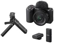 Фотокамера бездзеркальна Sony ZV-E10 II kit PZ 16-50mm OSS II (чорний) + бездротова мікрофонна система Sony ECM-W2BT + штатив з бездротовим ДК Sony GP-VPT2BT