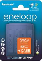 Акумулятор Panasonic Eneloop NI-MH AAA 800 мАг, 4 шт, з кейсом для зберігання