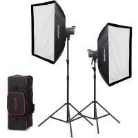 Набір студійних освітлювачів Godox Litemons LA150Bi Bi-Color LED зі стійками та софтбоксами