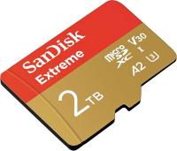 Карта пам'яті SanDisk Extreme microSDXC UHS-I 2TB U3 V30 A2 R240/W140 MB/s + адаптер SD