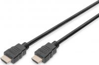 Кабель DIGITUS HDMI (M/M), High speed/Ethernet, 5м, чорний