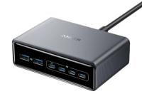 Мережевий зарядний пристрій ANKER GaNPrime Charger 200W, 4xUSB-C PD + 2xUSB-A, чорний