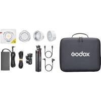 Освітлювач портативний Godox ML100R RGB LED 1800K-10000K + лінзовий рефлектор 36° + батарейна рукоятка BG02