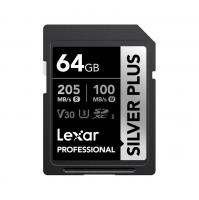 Карта пам'яті Lexar Professional SILVER PLUS SDXC UHS-I 64GB U3 V30 R205MB/s W100MB/s