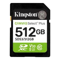 Карта пам'яті Kingston Canvas Select Plus SDXC UHS-I 512GB U3 V30 R150MB/s