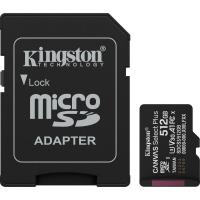 Карта пам'яті Kingston Canvas Select Plus microSDXC UHS-I 512GB U3 V30 А1 R150 MB/s + адаптер SD