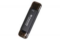 Накопичувач SSD портативний Transcend ESD310 2TB USB Type-A/Type-C, 10Gbps, чорний (TS2TESD310C)