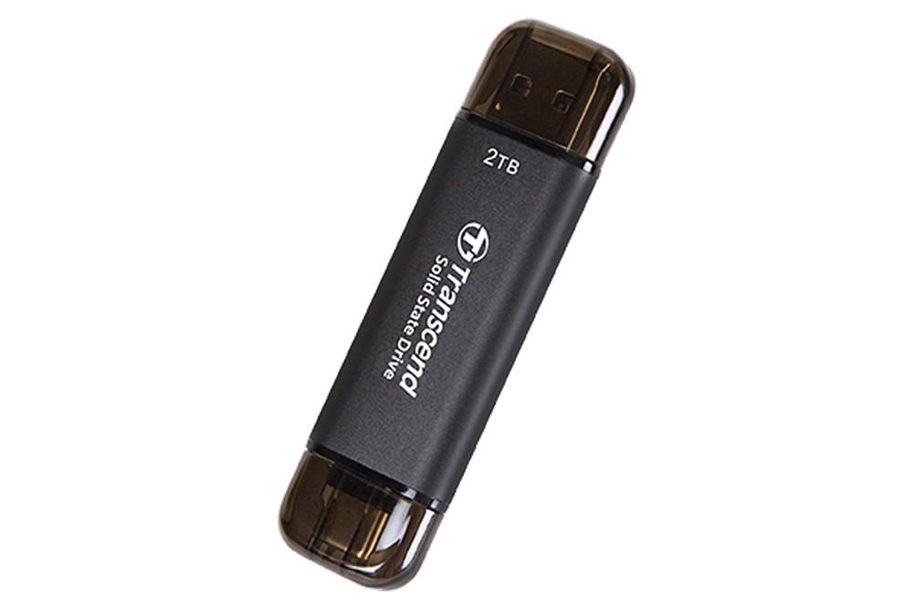 Накопитель SSD портативный Transcend ESD310 2TB USB Type-A/Type-C, 10Gbps, черный (TS2TESD310C)