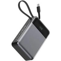 УМБ Acefast 20000mAh 65W PD,QC3.0 USB-A+USB-C In/Out,built-in cable M21 Black-Gray