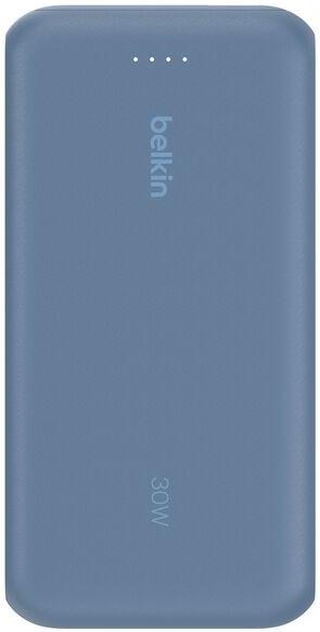 Зарядний пристрій Power Bank Belkin 20000мАh, 30Вт, вбудований кабель USB-C (Blue)