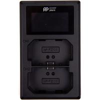 Зарядний пристрій PowerPlant з LED-дисплеєм для двох акумуляторів Sony NP-FZ100