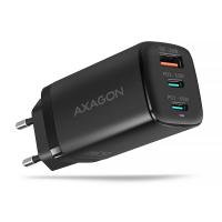 Мережевий зарядний пристрій AXAGON ACU-DPQ65, 3x port (USB + dual USB-C), PD3.0/QC4+/PPS/Apple, 65W, black