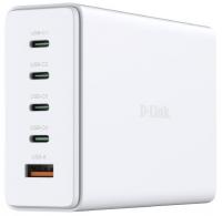 Зарядний пристрій мережевий D-Link DCF-241 240Вт GaN 4хUSB-С, 1xUSB-A, білий