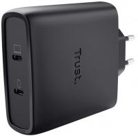 Зарядний пристрій мережевий Trust Maxo 100Вт, GaN, 2xUSB-C ,PD/PPS, чорний