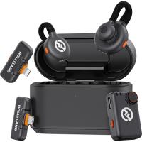 Бездротова мікрофонна система Hollyland LARK M2S Ultimate Combo 2.4 GHz (2Tx, 1Rx Type-C, 1Rx Lightning, 1Rx 3.5mm TRS), Space Gray