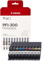 Комплект картриджів струменевих Canon PFI-300 imagePROGRAF PRO-300 M/PM/C/PC/GY/CO/MB/PB/R/Y