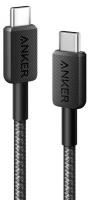 Кабель Anker 322 USB-C - USB-C, нейлон, 1.8м, чорний