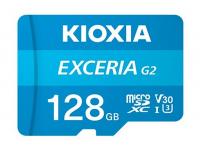 Карта пам'яті Kioxia EXCERIA G2 microSDXC UHS-I 128GB U3 V30 A1 R100/W50 MB/s + SD-адаптер (LMEX2L128GG2)