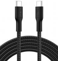 Кабель Belkin USB-C - USB-C заряджання/синхронізації 240Вт PD, 3м, плетений, чорний