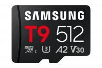 Карта пам'яті Samsung T9 microSDXC UHS-I 512GB U3 A2 V30 R200/W130 MB/s, чорний (MB-MH512T/WW)