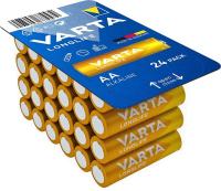 Батарейка Varta Longlife Alkaline AA (LR6) 1.5V,  блістер, 24 шт